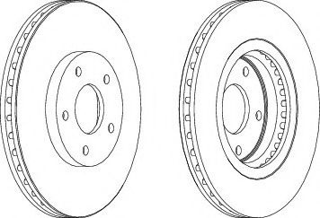 Disc frana RENAULT KOLEOS (HY) (2008 - 2016) FERODO DDF1589 piesa NOUA