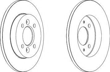 Disc frana RENAULT LAGUNA I (B56, 556) (1993 - 2001) FERODO DDF362 piesa NOUA