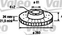 Disc frana RENAULT LAGUNA I (B56, 556) (1993 - 200...