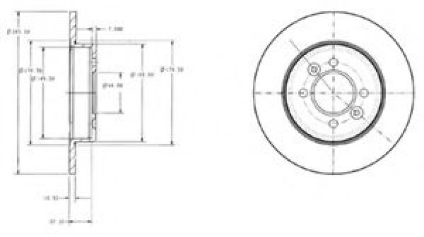 Disc frana RENAULT LAGUNA I Grandtour (K56) (1995 - 2001) DELPHI BG2694 piesa NOUA