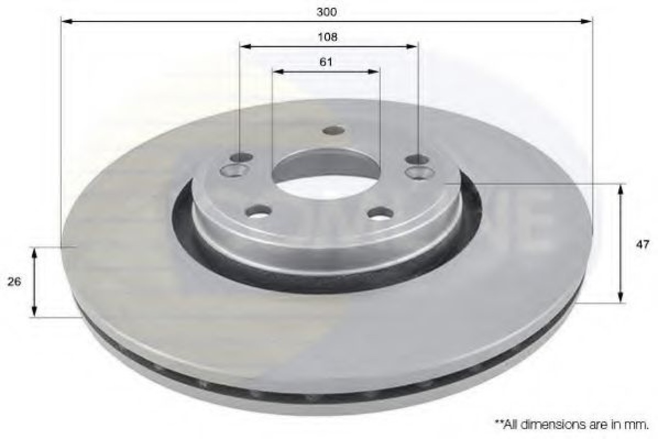 Disc frana RENAULT LAGUNA II (BG0/1) (2001 - 2016) COMLINE ADC1537V piesa NOUA