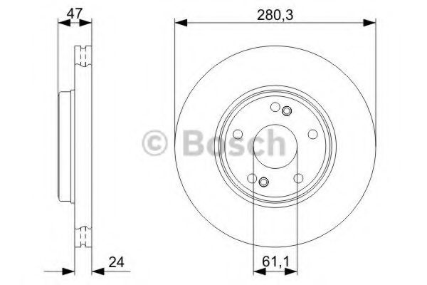 Disc frana RENAULT LAGUNA II (BG0/1) (2001 - 2016) BOSCH 0 986 479 743 piesa NOUA
