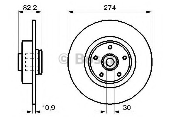 Disc frana RENAULT LAGUNA II (BG0/1) (2001 - 2016) BOSCH 0 986 479 273 piesa NOUA