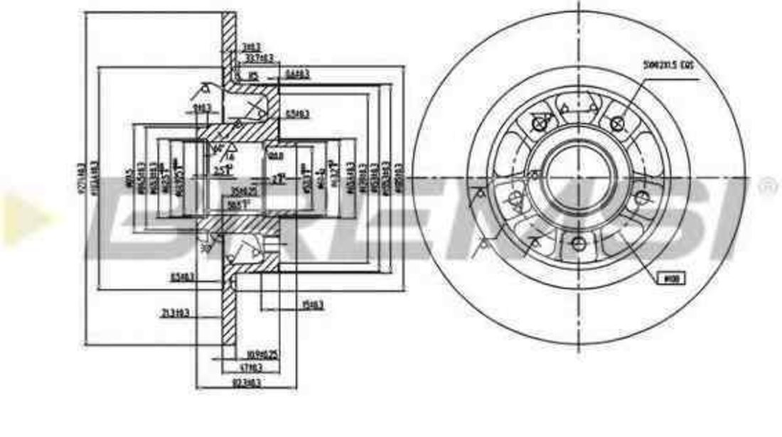 Disc frana RENAULT LAGUNA II (BG0/1_) RENAULT 8200655249