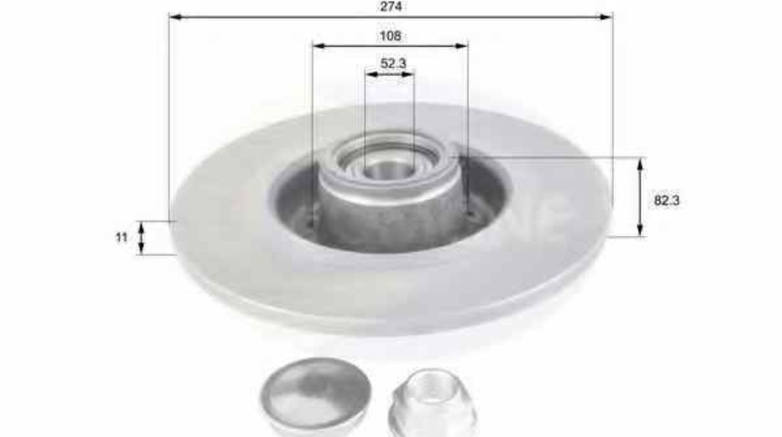 Disc frana RENAULT LAGUNA II Grandtour KG0/1 COMLINE ADC1560