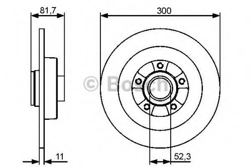 Disc frana RENAULT LAGUNA III (BT0/1) (2007 - 2016) BOSCH 0 986 479 445 piesa NOUA