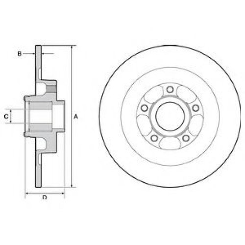 Disc frana RENAULT LAGUNA III (BT0/1) (2007 - 2016) DELPHI BG9138RS piesa NOUA