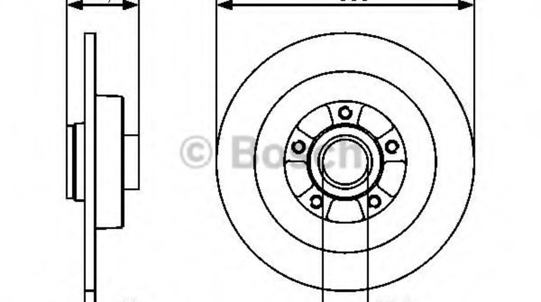 Disc frana RENAULT LATITUDE (L70) (2010 - 2016) BOSCH 0 986 479 446 piesa NOUA