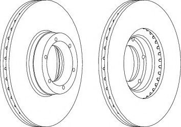 Disc frana RENAULT MASTER I bus (T) (1980 - 1998) FERODO DDF1067C piesa NOUA