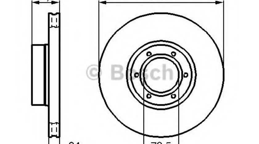 Disc frana RENAULT MASTER II platou / sasiu (ED/HD/UD) (1998 - 2010) BOSCH 0 986 478 745 piesa NOUA