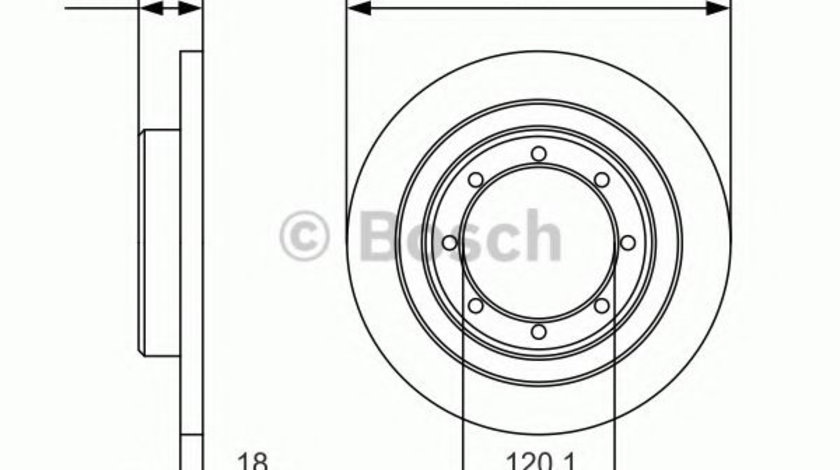 Disc frana RENAULT MASTER III bus (JV) (2011 - 2016) BOSCH 0 986 479 A93 piesa NOUA