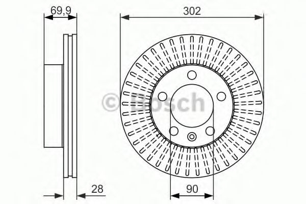 Disc frana RENAULT MASTER III caroserie (FV) (2010 - 2016) BOSCH 0 986 479 716 piesa NOUA