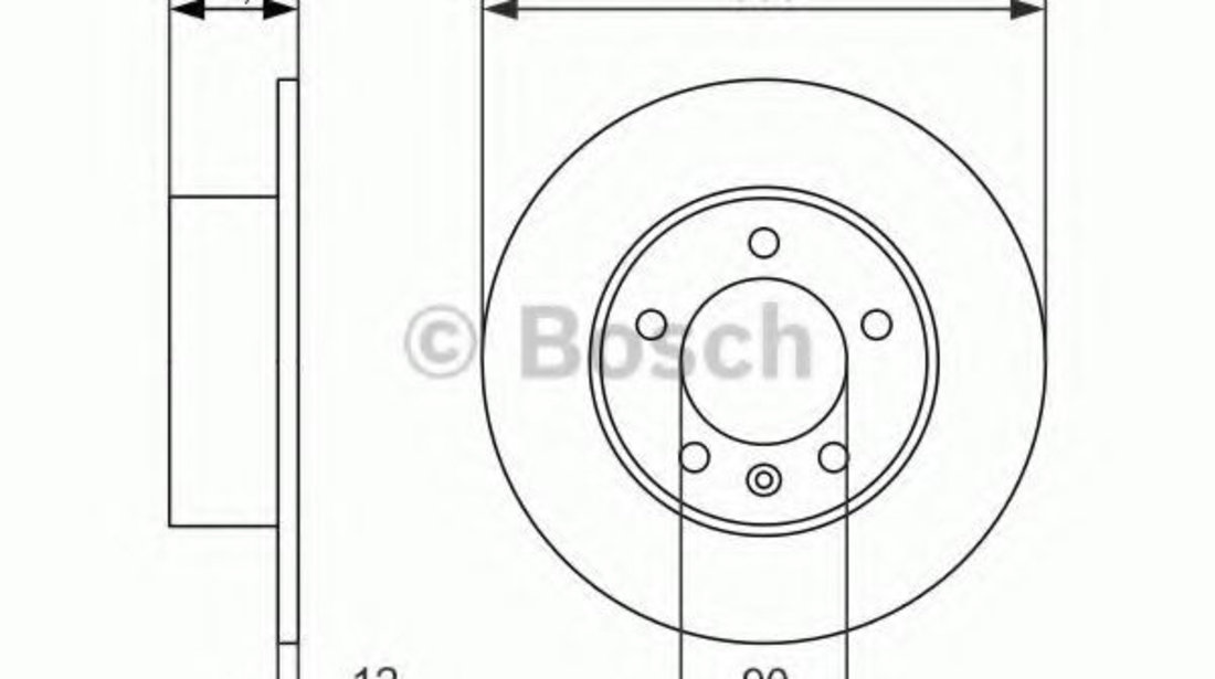 Disc frana RENAULT MASTER III caroserie (FV) (2010 - 2016) BOSCH 0 986 479 717 piesa NOUA