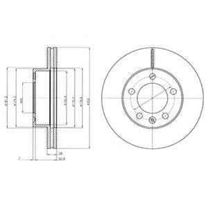 Disc frana RENAULT MASTER III caroserie (FV) (2010 - 2016) DELPHI BG4328 piesa NOUA