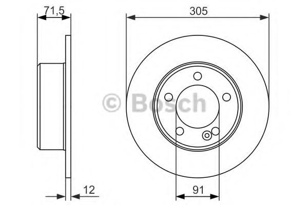 Disc frana RENAULT MASTER III caroserie (FV) (2010 - 2016) BOSCH 0 986 479 714 piesa NOUA