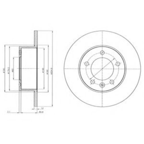 Disc frana RENAULT MASTER III caroserie (FV) (2010 - 2016) DELPHI BG4320 piesa NOUA