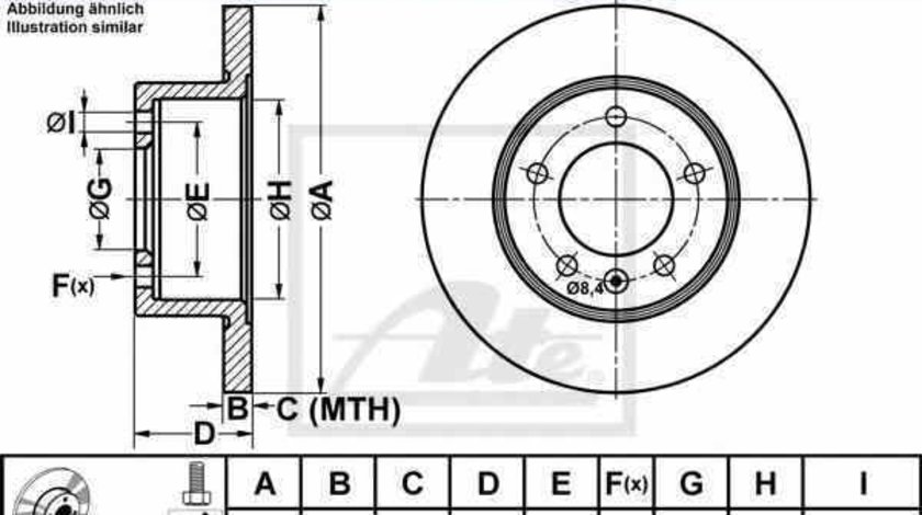 Disc frana RENAULT MASTER III platou / sasiu EV HV UV ATE 24.0112-0191.1
