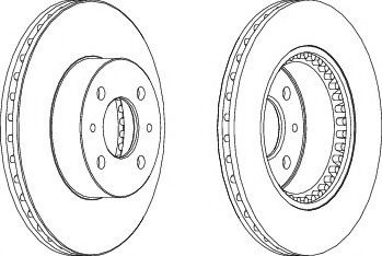 Disc frana RENAULT MEGANE I (BA0/1) (1995 - 2004) FERODO DDF1006 piesa NOUA