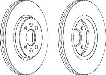 Disc frana RENAULT MEGANE I Break (KA0/1) (1999 - 2003) FERODO DDF1124 piesa NOUA