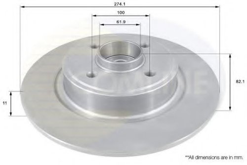 Disc frana RENAULT MEGANE I Break (KA0/1) (1999 - 2003) COMLINE ADC1540 piesa NOUA