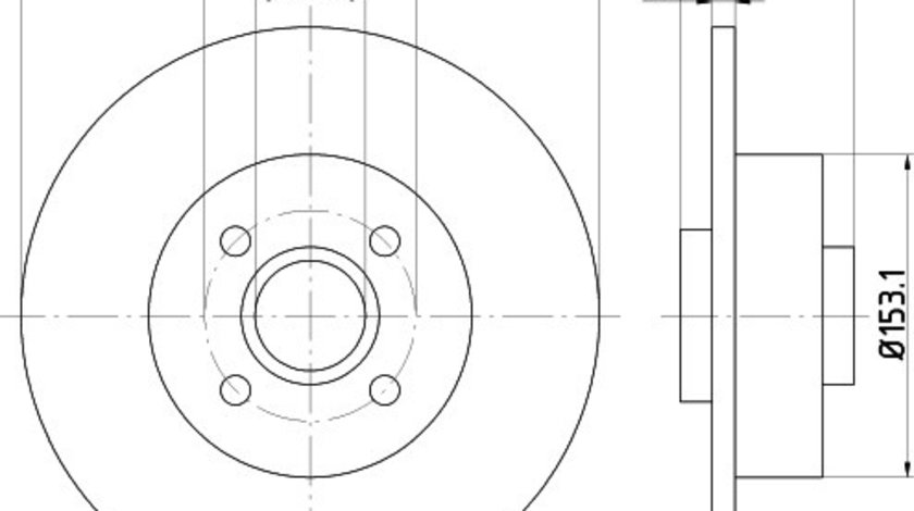 Disc frana RENAULT MEGANE I Scenic (JA0/1) (1996 - 2001) RINGER 0950004265 piesa NOUA