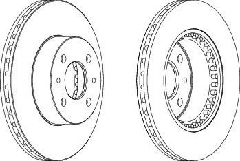 Disc frana RENAULT MEGANE I Scenic (JA0/1) (1996 - 2001) FERODO DDF1006 piesa NOUA