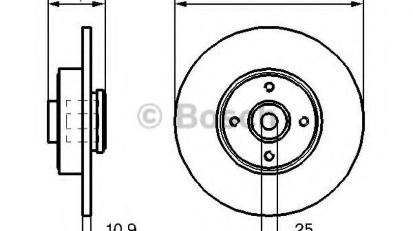 Disc frana RENAULT MEGANE I Scenic (JA0/1) (1996 - 2001) BOSCH 0 986 479 270 piesa NOUA