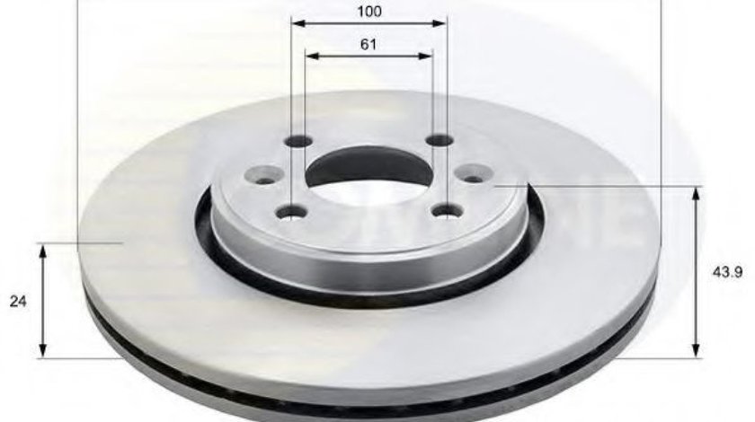 Disc frana RENAULT MEGANE II (BM0/1, CM0/1) (2002 - 2011) COMLINE ADC1517V piesa NOUA