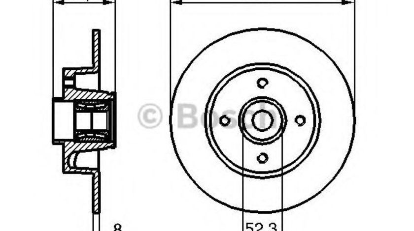 Disc frana RENAULT MEGANE II (BM0/1, CM0/1) (2002 - 2011) BOSCH 0 986 479 278 piesa NOUA