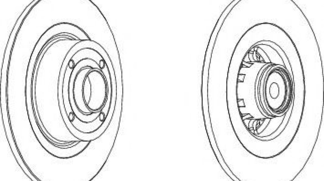 Disc frana RENAULT MEGANE II Grandtour (KM0/1) (2003 - 2012) FERODO DDF1570-1 piesa NOUA