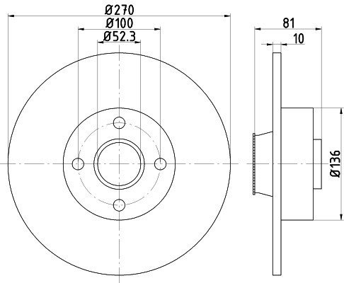 Disc frana RENAULT MEGANE II Grandtour (KM0/1) (2003 - 2012) RINGER 0950004249 piesa NOUA