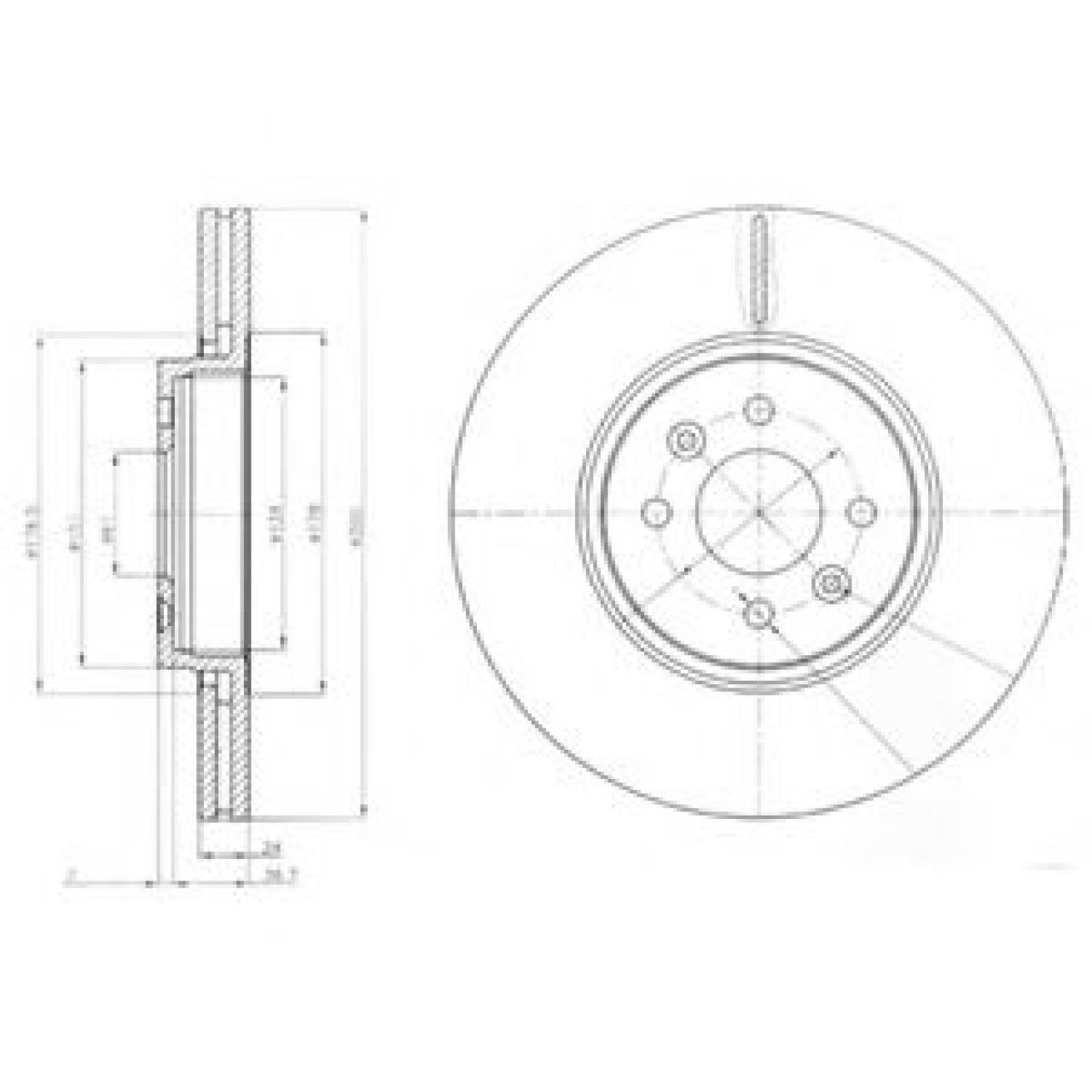 Disc frana RENAULT MEGANE II Grandtour (KM0/1) (2003 - 2012) DELPHI BG3929 piesa NOUA