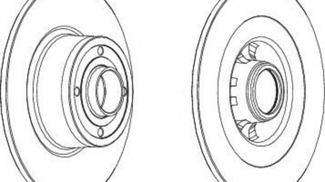 Disc frana RENAULT MEGANE II Grandtour (KM0/1) (2003 - 2012) FERODO DDF1443-1 piesa NOUA