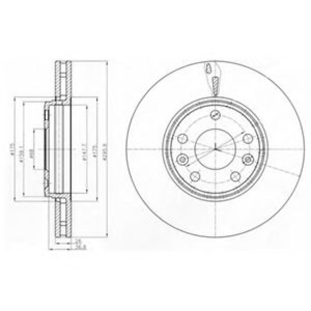 Disc frana RENAULT MEGANE III Hatchback (BZ0) (2008 - 2016) DELPHI BG4264 piesa NOUA