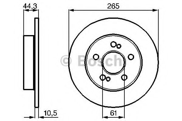 Disc frana RENAULT SCENIC I (JA0/1) (1999 - 2003) BOSCH 0 986 478 758 piesa NOUA