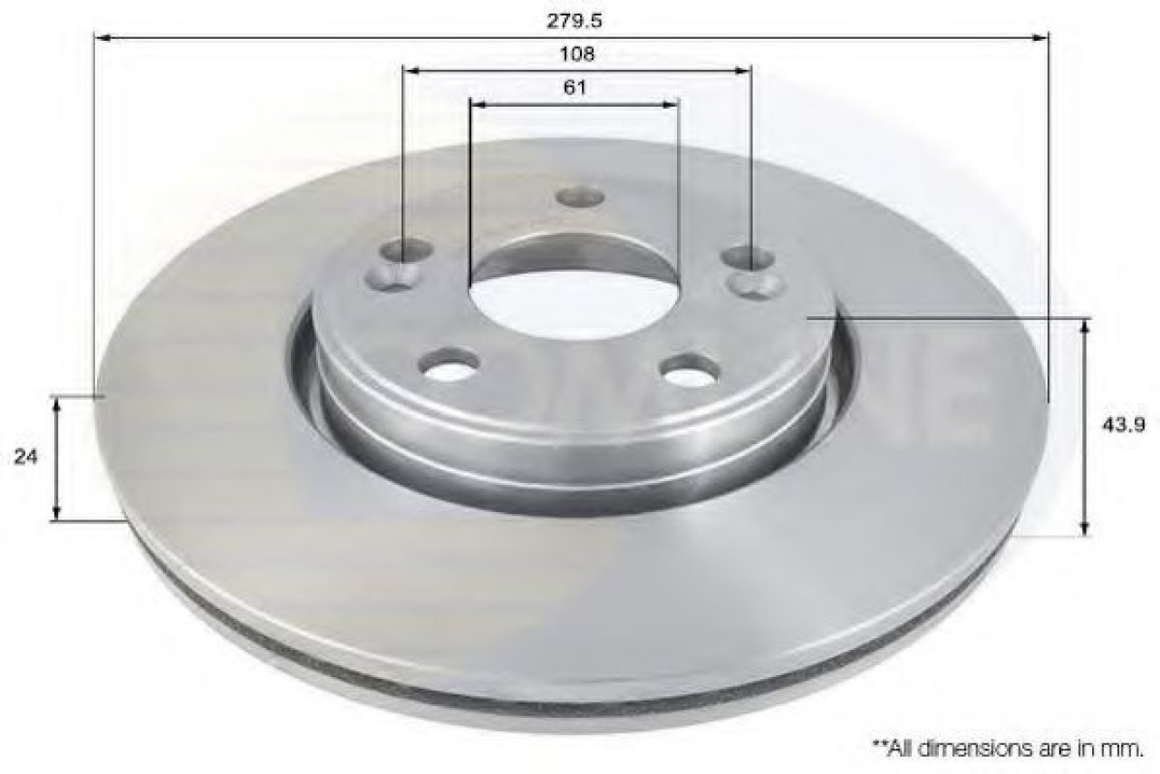 Disc frana RENAULT SCENIC I (JA0/1) (1999 - 2003) COMLINE ADC1516V piesa NOUA