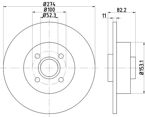 Disc frana RENAULT SCENIC I (JA0/1) (1999 - 2003) RINGER 0950004265 piesa NOUA