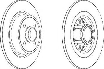 Disc frana RENAULT SCENIC I (JA0/1) (1999 - 2003) FERODO DDF1381 piesa NOUA