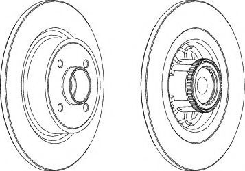 Disc frana RENAULT SCENIC I (JA0/1) (1999 - 2003) FERODO DDF1641-1 piesa NOUA