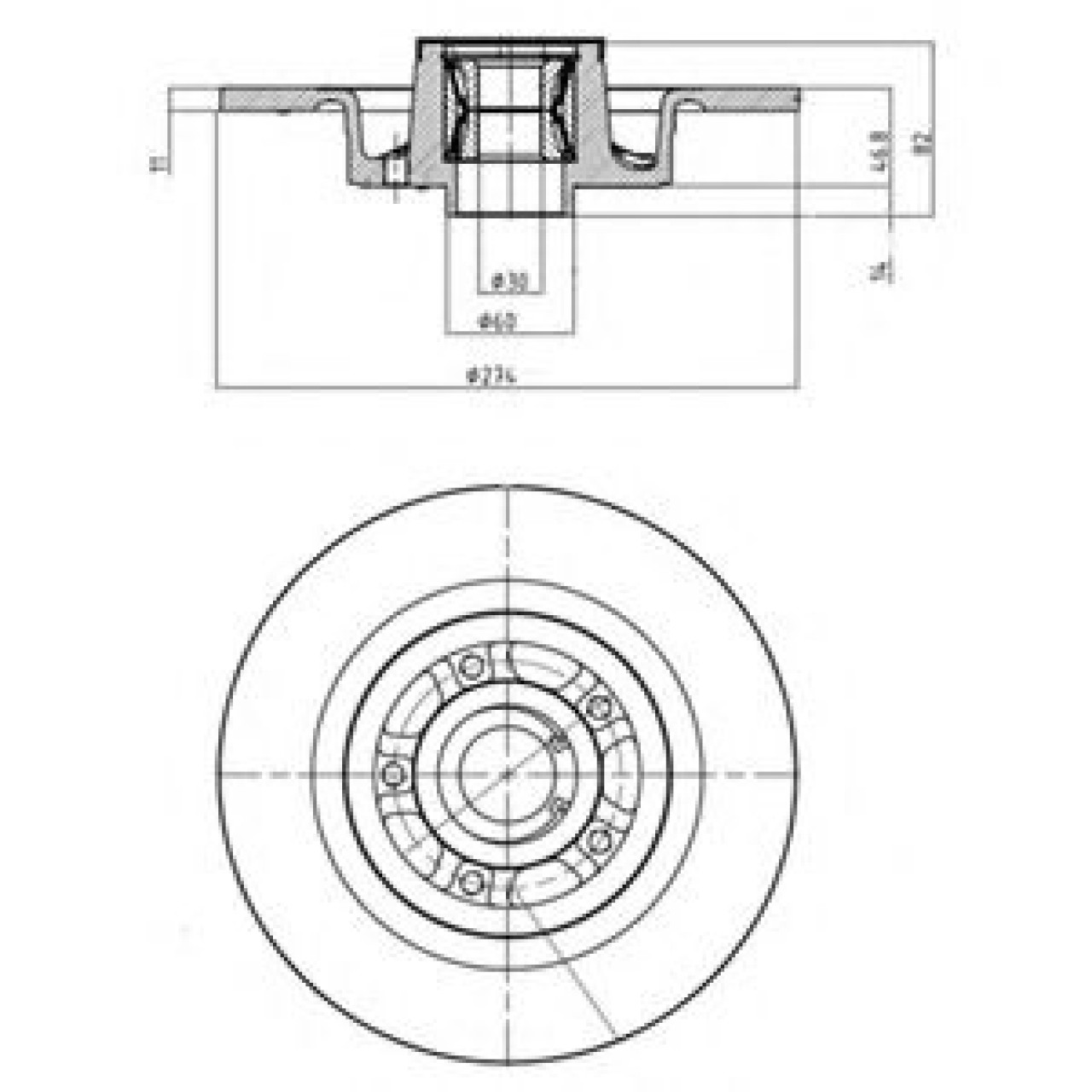 Disc frana RENAULT SCENIC II (JM0/1) (2003 - 2009) DELPHI BG9026RS piesa NOUA