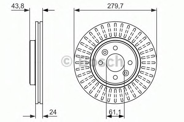 Disc frana RENAULT SCENIC II (JM0/1) (2003 - 2009) BOSCH 0 986 479 885 piesa NOUA