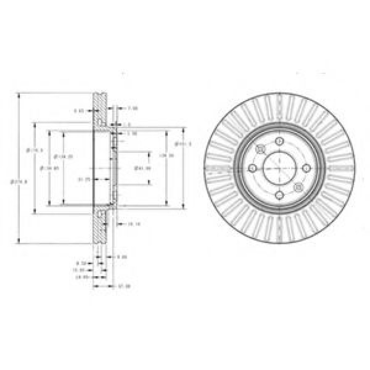 Disc frana RENAULT SCENIC II (JM0/1) (2003 - 2009) DELPHI BG3430 piesa NOUA