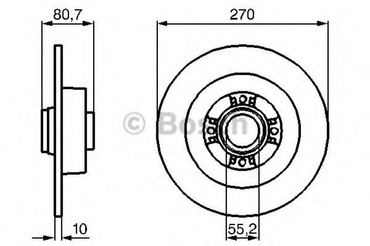 Disc frana RENAULT SCENIC II (JM0/1) (2003 - 2009) BOSCH 0 986 479 196 piesa NOUA