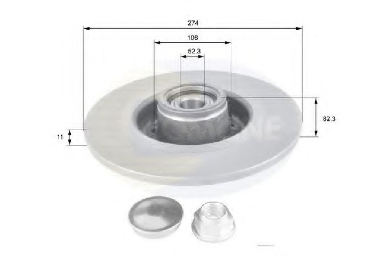 Disc frana RENAULT SCENIC II (JM0/1) (2003 - 2009) COMLINE ADC1560 piesa NOUA