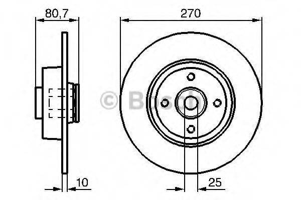 Disc frana RENAULT SCENIC II (JM0/1) (2003 - 2009) BOSCH 0 986 479 274 piesa NOUA
