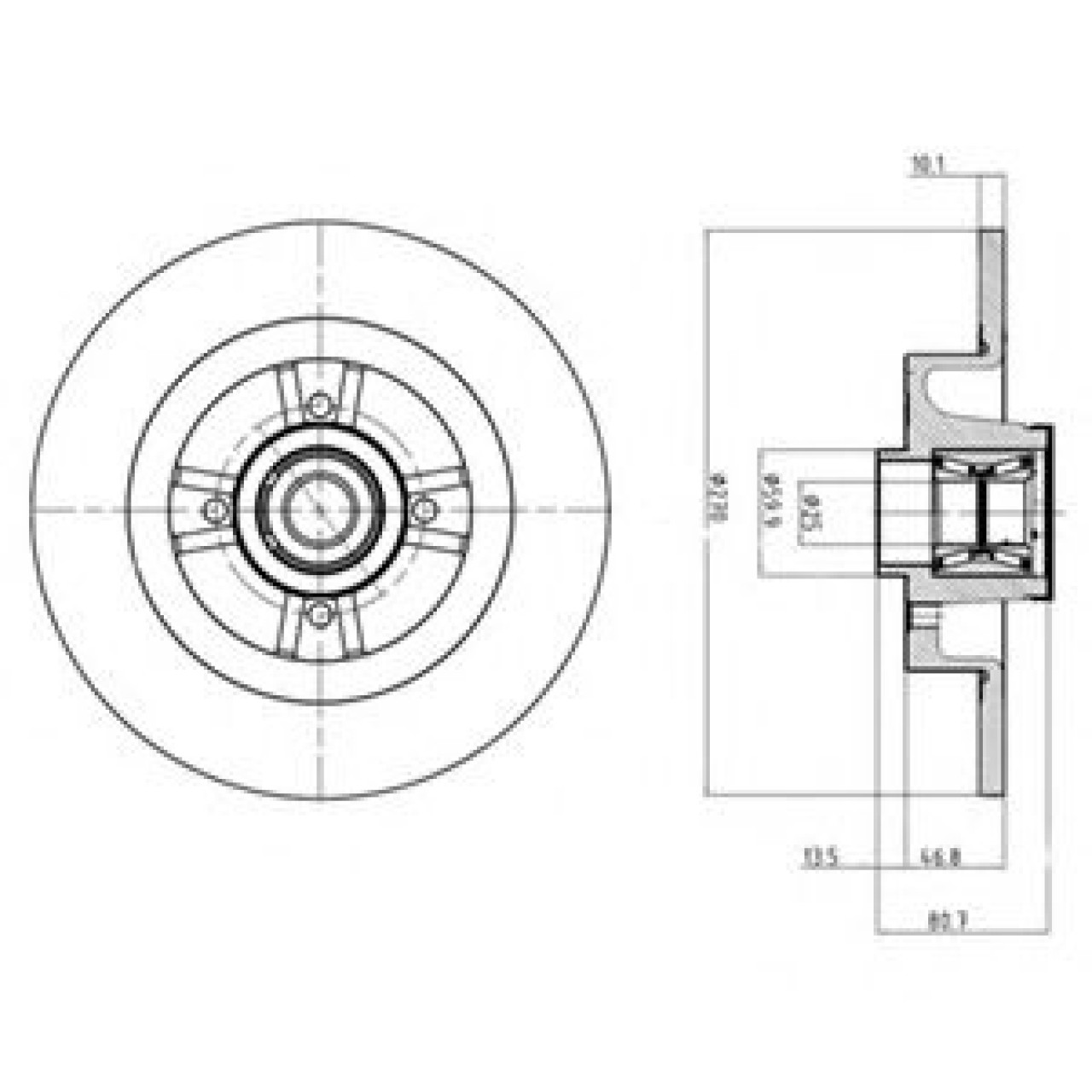 Disc frana RENAULT SCENIC II (JM0/1) (2003 - 2009) DELPHI BG9032RS piesa NOUA