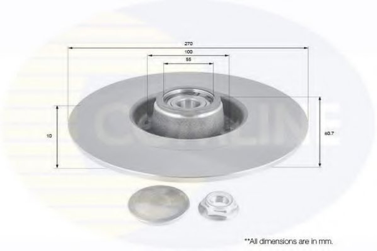 Disc frana RENAULT SCENIC II (JM0/1) (2003 - 2009) COMLINE ADC3003 piesa NOUA
