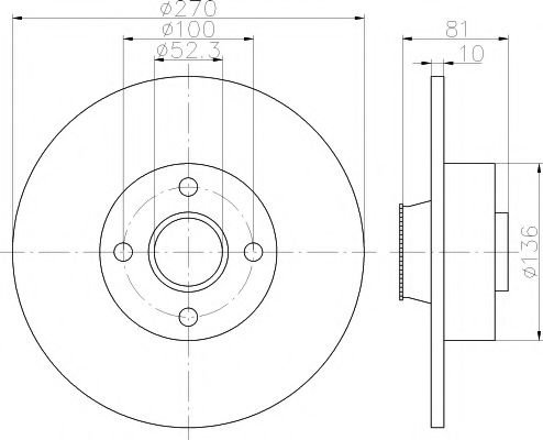 Disc frana RENAULT SCENIC II (JM0/1) (2003 - 2009) TEXTAR 92154503 piesa NOUA