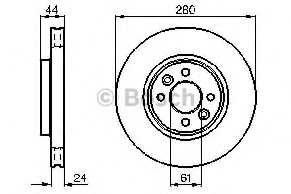 Disc frana RENAULT SCENIC II (JM0/1) (2003 - 2009) BOSCH 0 986 478 590 piesa NOUA