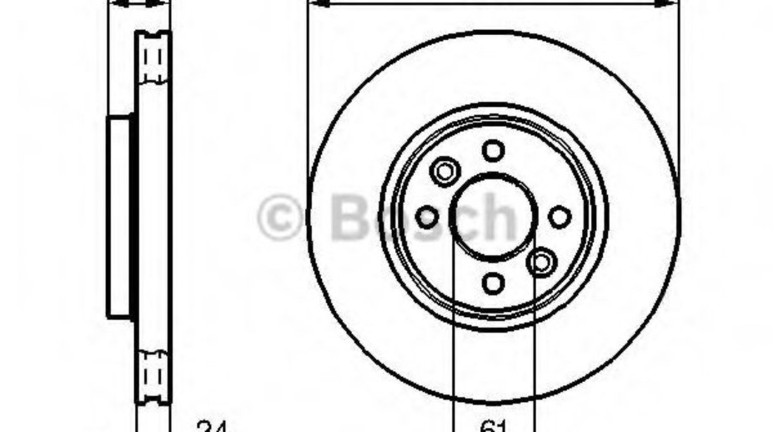 Disc frana RENAULT SCENIC II (JM0/1) (2003 - 2009) BOSCH 0 986 478 590 piesa NOUA